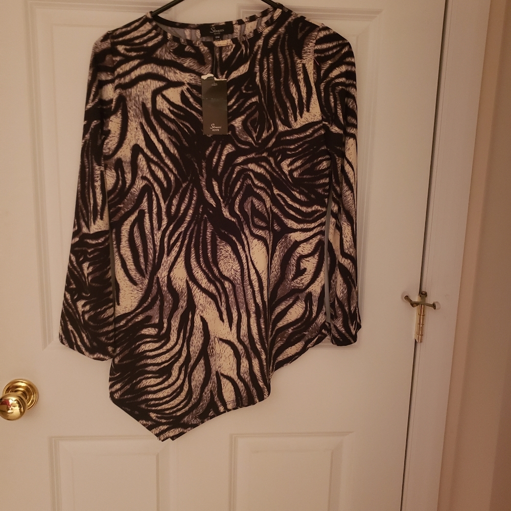 Strazzi asymmetrical tunic top